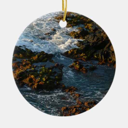 Waar de oceaan de Rocks ontmoet Keramisch Ornament (Voorkant)