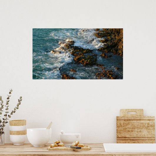 Waar de oceaan de Rocks ontmoet Poster (Keuken)