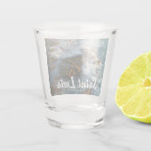 Waar de oceaan de rotsen ontmoet shot glas (Achterkant)