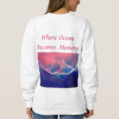 Waar de oceaan geheugen wordt - Blauw Groen Trui (Achterkant)