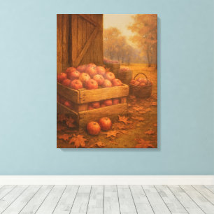 Waar de oogst wacht - Landelijke oogstscene Canvas Afdruk