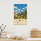 Waar de reis begint – Pyreneeën Poster (Keuken)