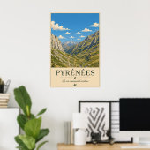 Waar de reis begint – Pyreneeën Poster (Thuiskantoor)