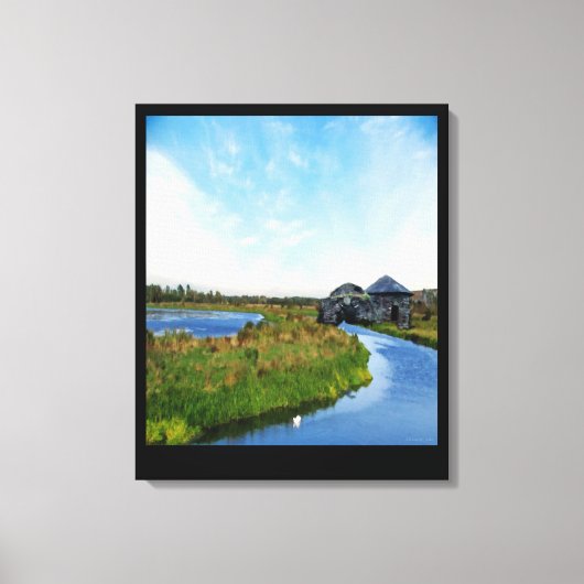 Waar de rivier eindigt canvas afdruk (Voorkant)