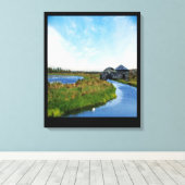 Waar de rivier eindigt canvas afdruk (Insitu (Houten vloer))