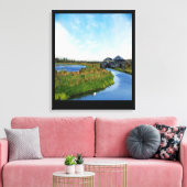 Waar de rivier eindigt canvas afdruk (Insitu (Woonkamer))