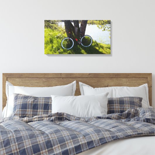 Waar de rivier stroomt en het water rimpelt canvas afdruk (Insitu (Slaapkamer))