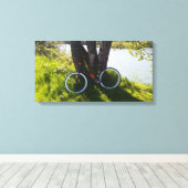 Waar de rivier stroomt en het water rimpelt canvas afdruk (Insitu (Houten vloer))