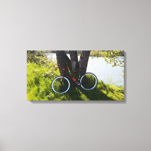 Waar de rivier stroomt en het water rimpelt canvas afdruk (Voorkant)