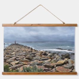 Waar de rotsen het Zee ontmoeten - Bastion Point Hangend Wandkleed