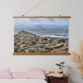 Waar de rotsen het Zee ontmoeten - Bastion Point Hangend Wandkleed (Slaapkamer)
