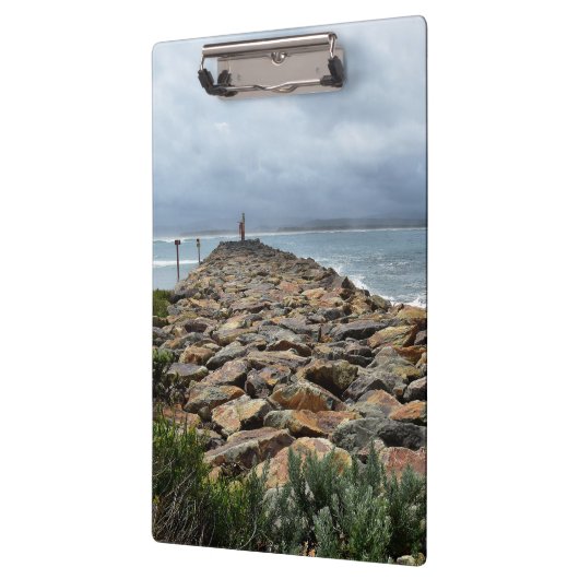 Waar de rotsen het Zee ontmoeten - Bastion Point Klembord (Links)