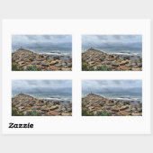 Waar de rotsen het Zee ontmoeten - Bastion Point Rechthoekige Sticker (Vel)