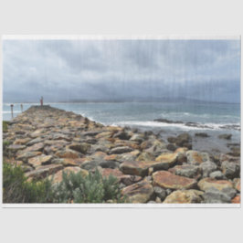 Waar de rotsen het Zee ontmoeten - Bastion Point Tissuepapier