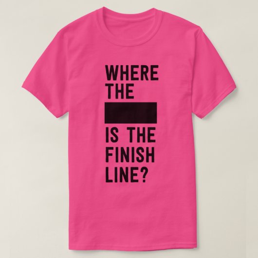 Waar de spatie de finish is t-shirt (Design voorkant)