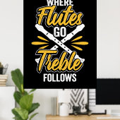 Waar de Speler van de Vloeiing gaat Poster (Thuiskantoor)