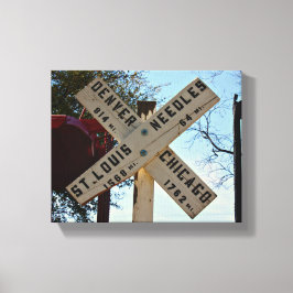 Waar de sporen naartoe leiden canvas afdruk