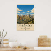 Waar de stilte de toppen bereikt – Pyreneeën Poster (Keuken)