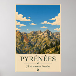 Waar de stilte de toppen bereikt – Pyreneeën Poster
