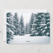 Waar de topjes met drie kerst luisteren feestdagenkaart (Achterkant)