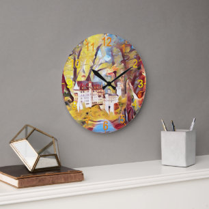 Waar de Unicorns Pop kunst spelen, wandklok