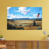 Waar de vlag nog wappert canvas afdruk (Insitu (Woonkamer))