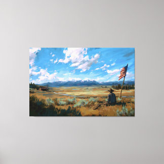 Waar de vlag nog wappert  canvas afdruk