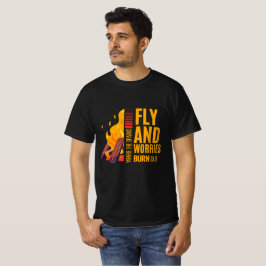 Waar de vonken stromen en de zorgen opbranden t-shirt