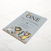 Waar de wilde dingen 1e verjaardag nodiging zijn folie uitnodiging (Gedraaid)