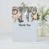 Waar de Wilde Dingen 1e verjaardag zijn Dank u Kaart (Staand voorkant)