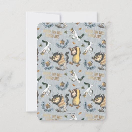 Waar de Wilde Dingen 1e verjaardag zijn Dank u Kaart (Achterkant)