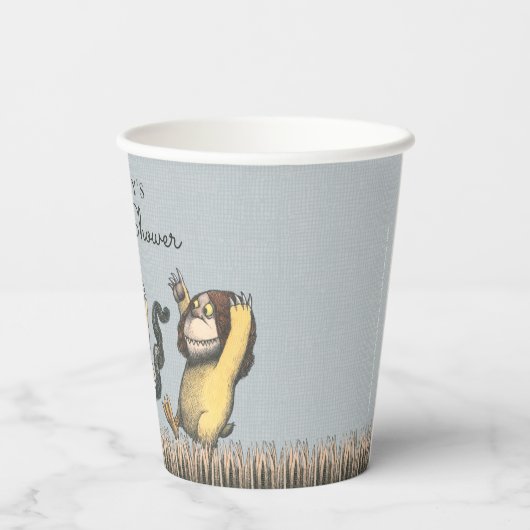 Waar de wilde dingen Baby shower-papierbekertjes z Papieren Bekers (Achterkant)