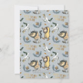 Waar de wilde dingen Baby shower zijn Kaart (Achterkant)