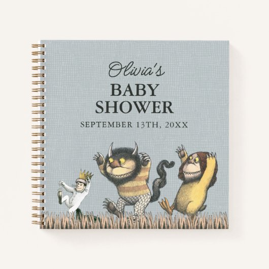 Waar de wilde dingen Baby shower zijn Notitieboek (Voorkant)