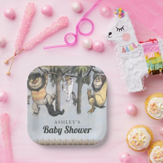 Waar de wilde dingen Baby shower zijn Papieren Bordje (Feest)