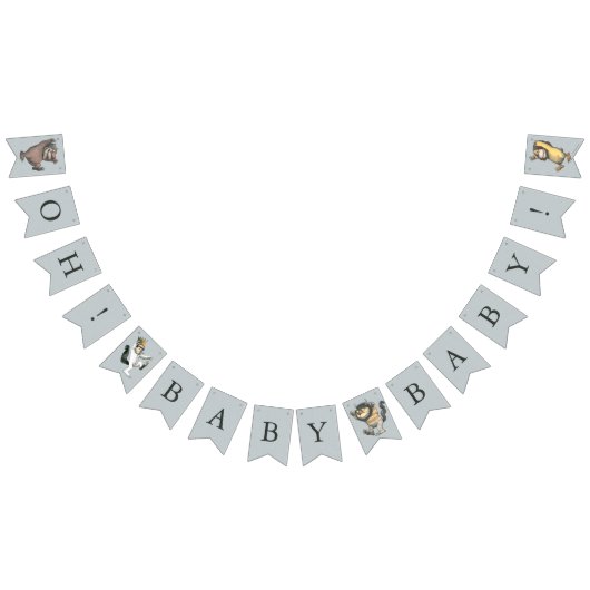 Waar de wilde dingen Baby shower zijn Vlaggetjes (Alle)