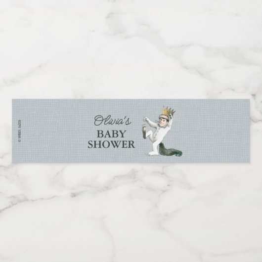 Waar de wilde dingen Baby shower zijn Waterfles Etiket (Enkel label)