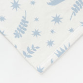 Waar de Wilde Dingen Blauwe Bloemen Fleece Deken (Hoek)