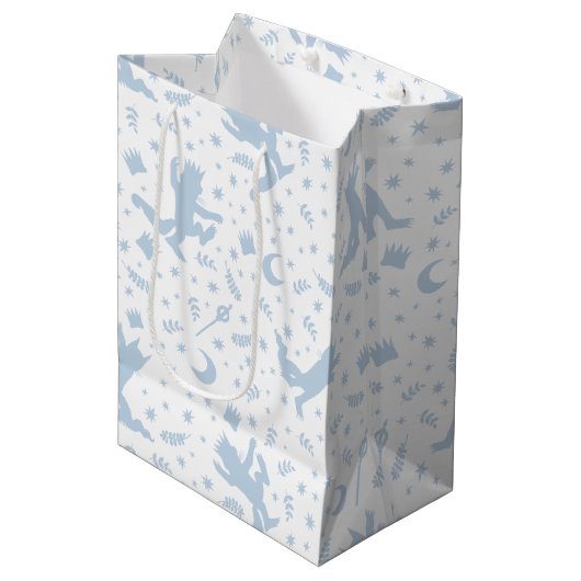 Waar de Wilde Dingen Blauwe Bloemen Medium Cadeauzakje (Voorkant Gekanteld)