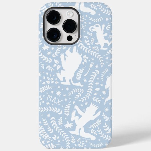 Waar de wilde dingen Blauwe Bloemmotief Case-Mate iPhone Case (Achterkant)