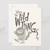 Waar de wilde dingen citaat zijn briefkaart (Voorkant / Achterkant)