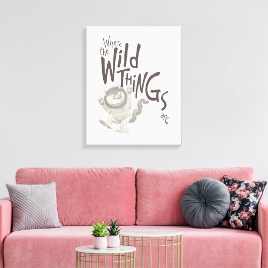 Waar de wilde dingen citaat zijn canvas afdruk (Insitu (Woonkamer))