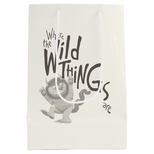Waar de wilde dingen citaat zijn medium cadeauzakje (Achterkant)