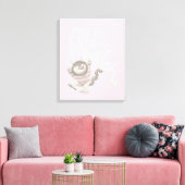 Waar de Wilde Dingen Citaat zijn - Roze Canvas Afdruk (Insitu (Woonkamer))