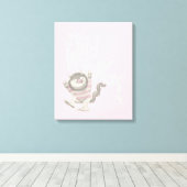 Waar de Wilde Dingen Citaat zijn - Roze Canvas Afdruk (Insitu (Houten vloer))