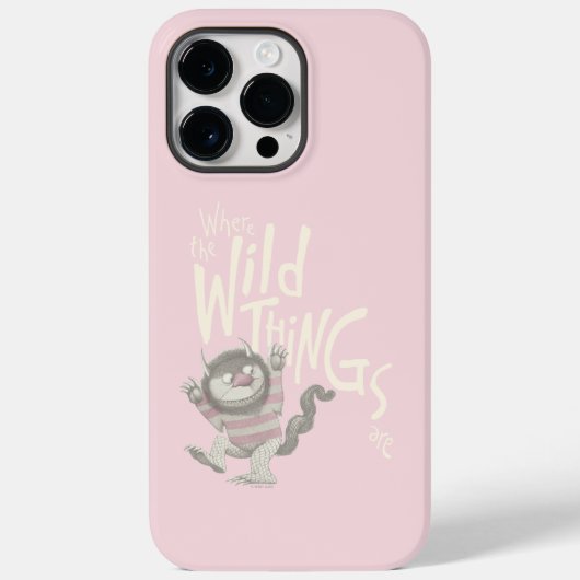 Waar de Wilde Dingen Citaat zijn - Roze Case-Mate iPhone Case (Achterkant)