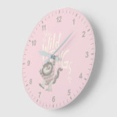 Waar de Wilde Dingen Citaat zijn - Roze Grote Klok (Hoek)