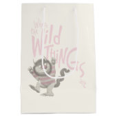 Waar de Wilde Dingen Citaat zijn - Roze Medium Cadeauzakje (Achterkant)