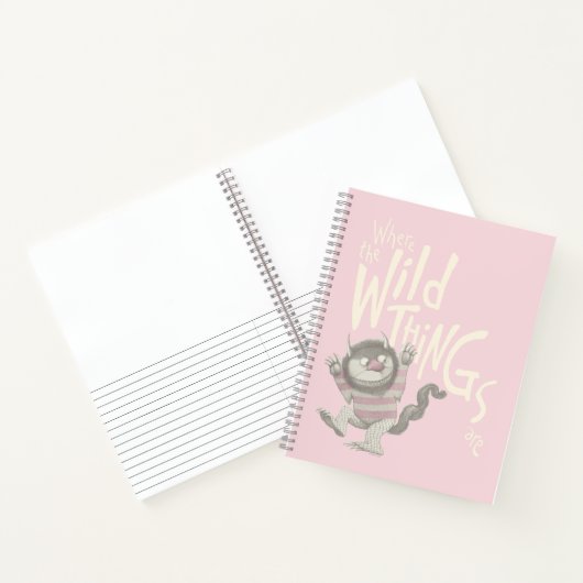 Waar de Wilde Dingen Citaat zijn - Roze Notitieboek (Binnen)