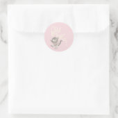 Waar de Wilde Dingen Citaat zijn - Roze Ronde Sticker (Tas)